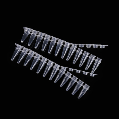 GP020802 PCR八联管，0.1ml，透明，八连管，环装锁扣