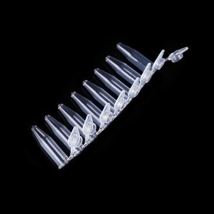 GP020813 PCR八联管，0.2ml，独立盖，透明，八连管