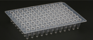 96孔荧光定量PCR板，200 μl透明，无裙边，单切角（A12）(MQ50401)