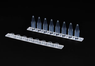 PCR八联管+盖，200 μl，透明 （MQ61001S）