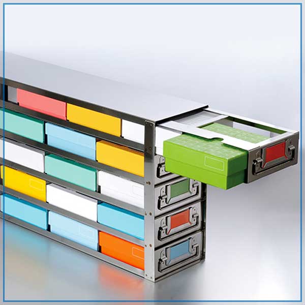 侧取式抽屉型冻存架