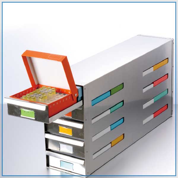 滑槽式抽屉型冻存架